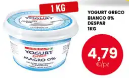 Interspar Yogurt greco bianco 0% DESPAR offerta