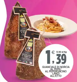 Interspar Guanciale di norcia al pepe/ al peperoncino LANZI offerta