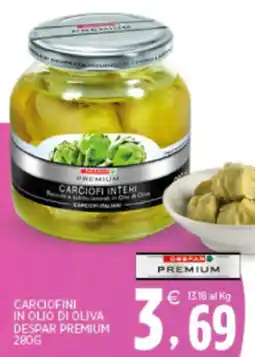 Interspar Carciofini in olio di oliva DESPAR PREMIUM offerta
