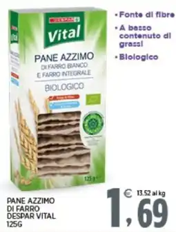 Interspar Pane azzimo di farro DESPAR VITAL offerta