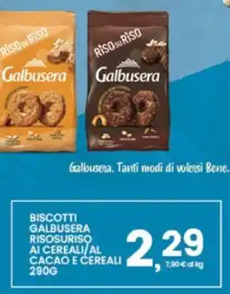 Interspar Biscotti galbusera risosuriso ai cereali al cacao e cereali offerta