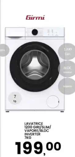 Interspar Lavatrice 1200 giri/slim/ vapore/bldc inverter offerta