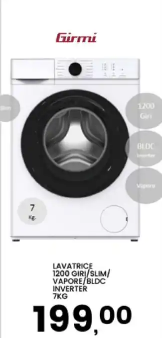 Lavatrice 1200 giri/slim/ vapore/bldc inverter