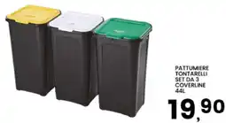 Interspar Pattumiere tontarelli set da 3 coverline offerta