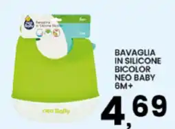 Interspar Bavaglia in silicone bicolor NEO BABY 6M+ offerta