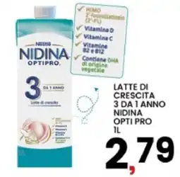 Interspar Nestlé Latte di crescita 3 da 1 anno nidina opti pro offerta