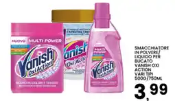 Interspar Smacchiatore in polvere liquido per bucato vanish oxi action offerta