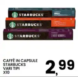 Interspar Caffè in capsule STARBUCKS offerta