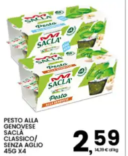 Interspar Pesto alla genovese saclà classico/ senza aglio offerta