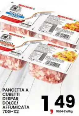Interspar Pancetta a cubetti despar dolce affumicata offerta