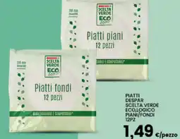 Interspar Piatti despar scelta verde eco,logico piani/fondi offerta
