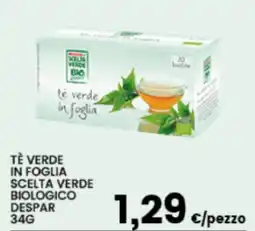 Interspar Tè verde in foglia scelta verde biologico DESPAR offerta