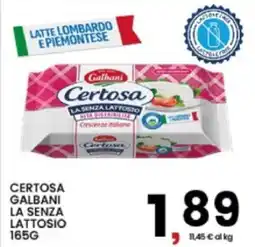 Interspar Certosa galbani la senza lattosio offerta
