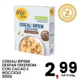 Interspar Cereali ripieni despar freefrom con cacao e nocciole offerta