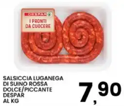 Interspar Salsiccia luganega di suino rossa dolce/piccante DESPAR offerta