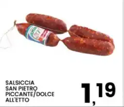 Interspar Salsiccia san pietro piccante/dolce all'etto offerta