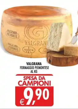 Deco Supermercati Valgrana formaggio piemontese offerta