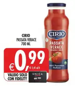 Deco Supermercati Cirio passata verace offerta