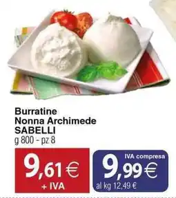 Docks Cash&Carry Burratine Nonna Archimede SABELLI offerta