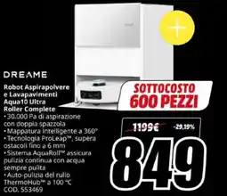 MediaWorld DREAME Robot Aspirapolvere e Lavapavimenti Aqua10 Ultra Roller Complete offerta