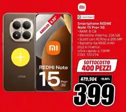 MediaWorld Smartphone REDMI Note 15 Pro+ 5G offerta