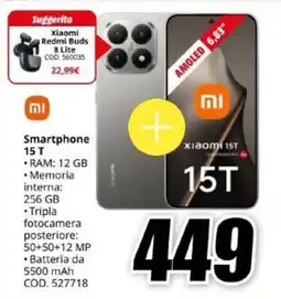 MediaWorld Xiaomi Smartphone 15 T offerta