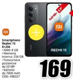 MediaWorld Smartphone Redmi 15 8+256 offerta