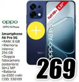 MediaWorld oppo Smartphone A6 Pro 5G offerta