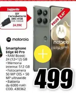 MediaWorld motorola Smartphone Edge 60 Pro offerta