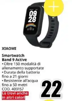 MediaWorld XIAOMI Smartwatch Band 9 Active offerta