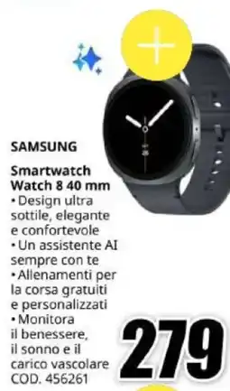 MediaWorld SAMSUNG Smartwatch Watch 8.40 mm offerta