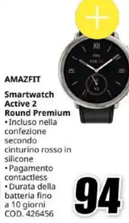 MediaWorld AMAZFIT Smartwatch Active 2 Round Premium offerta