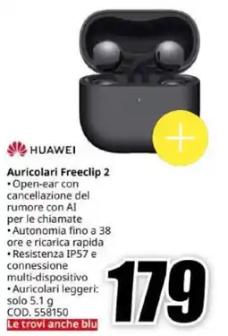 MediaWorld HUAWEI Auricolari Freeclip 2 offerta