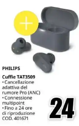 MediaWorld PHILIPS Cuffie TAT3509 offerta