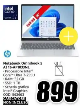MediaWorld hp Notebook Omnibook 5 AI 16-AF1033NL offerta