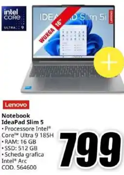 MediaWorld Lenovo Notebook IdeaPad Slim 5 offerta