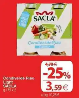 Docks Cash&Carry Condiverde Riso Light SACLA offerta
