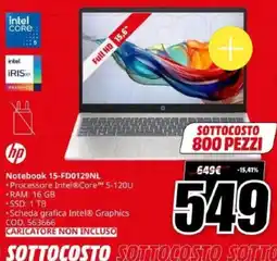 MediaWorld hp Notebook 15-FD0129NL offerta