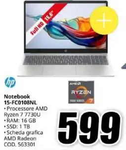 MediaWorld hp Notebook 15-FC0108NL offerta