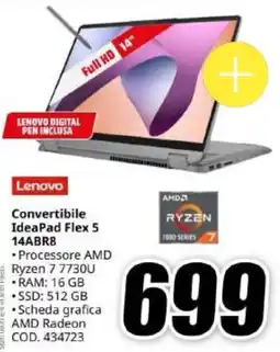 MediaWorld Lenovo Convertibile IdeaPad Flex 5 14ABR8 offerta