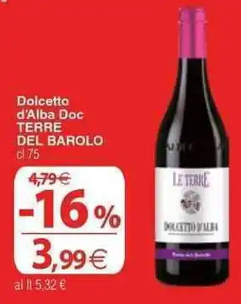 Docks Cash&Carry Dolcetto d'Alba Doc TERRE DEL BAROLO offerta