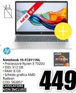 MediaWorld hp Notebook 15-FC0111NL offerta