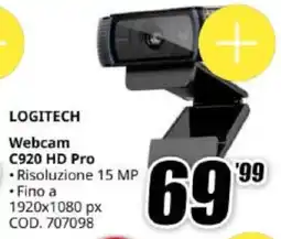 MediaWorld LOGITECH Webcam C920 HD Pro offerta