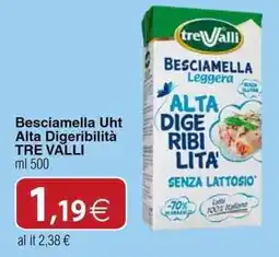 Docks Cash&Carry Besciamella Uht Alta Digeribilità TRE VALLI offerta