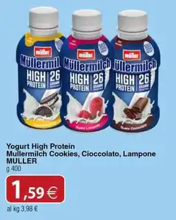 Docks Cash&Carry Yogurt High Protein Mullermilch Cookies, Cioccolato, Lampone MULLER offerta
