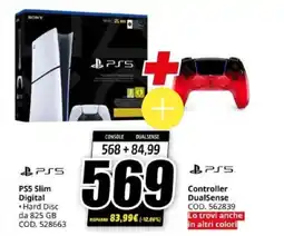 MediaWorld PS5 Slim Digital + Controller DualSense offerta