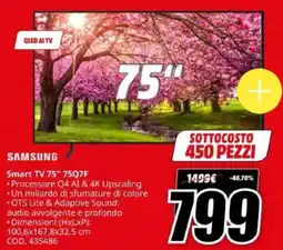 MediaWorld SAMSUNG Smart TV 75" 75Q7F offerta