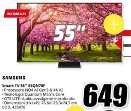 MediaWorld SAMSUNG Smart TV 55"* 55QN70F offerta