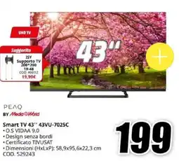MediaWorld ΡΕΛΟ BY Media World Smart TV 43" 43VU-7025C offerta