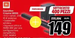 MediaWorld JBL Soundbar Cinema SB550 offerta